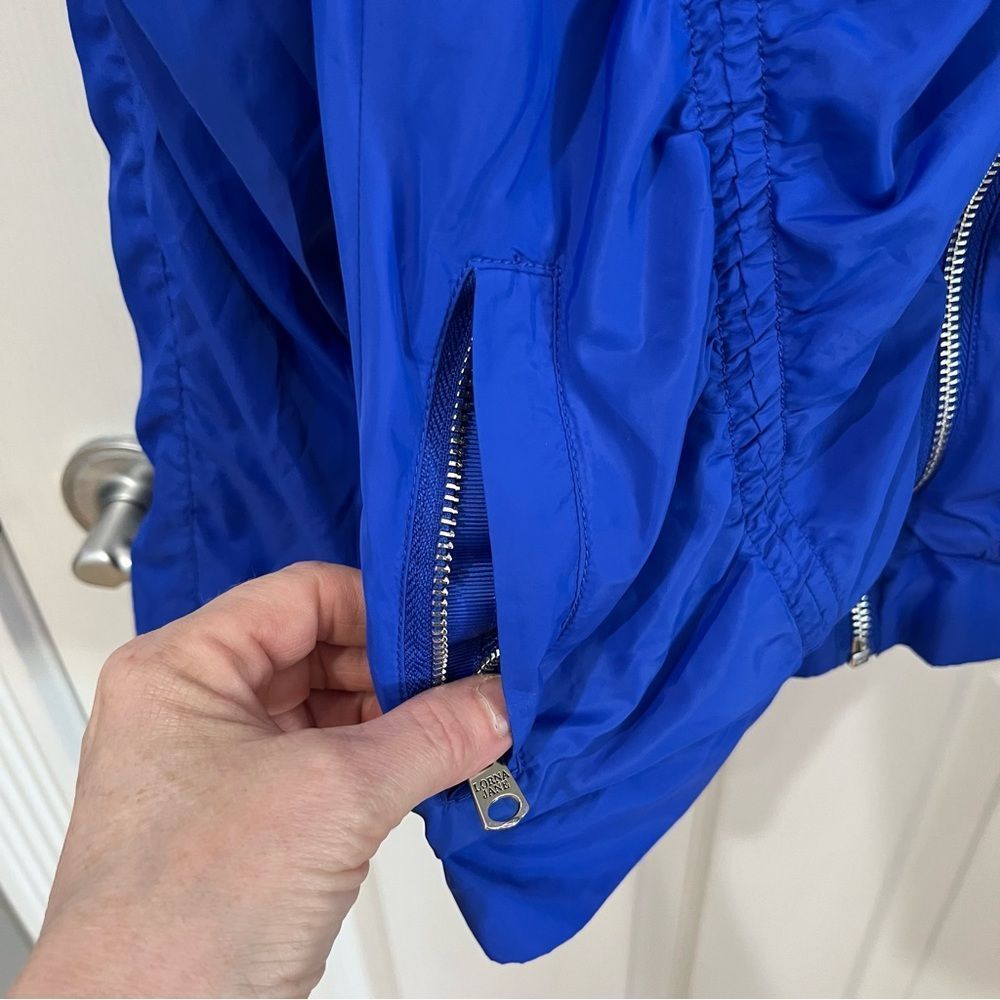 Lorna Jane active blue jacket zipper closure elastic cuffs and waist size M - Picture 5 of 12